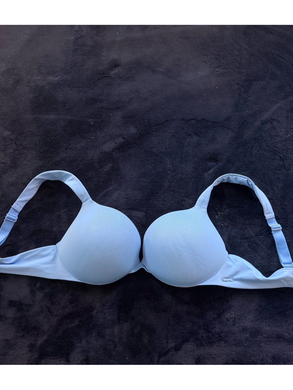 SKIMS Light Blue Padded Push-up Bikini-Top 36C